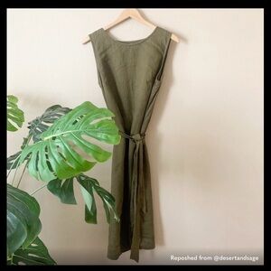 Two Days Off Suki Dress in Moss Green